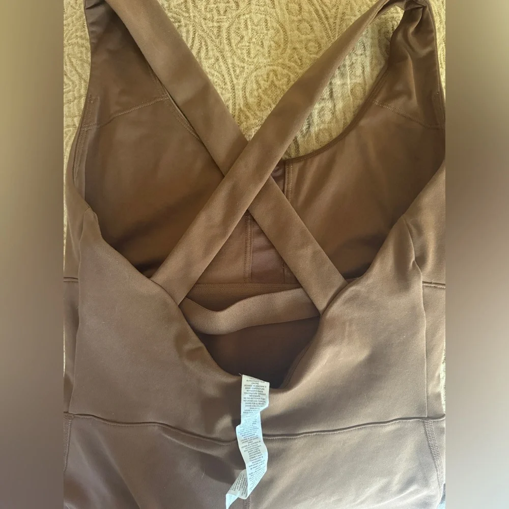 Airbrush Physique Onesie from ALO in cinnamon brown - Picture 10 of 11